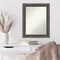 Amanti Art Non-Beveled Wood Wall Mirror, Hardwood Chocolate Frame